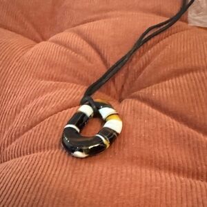Black and White Pendant Necklace